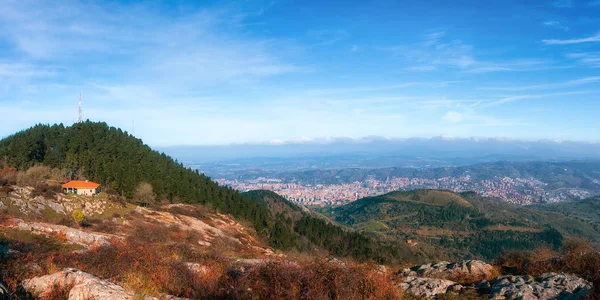 Pagasarri Dağ Bilbao Şehir Panoraması — Stok fotoğraf