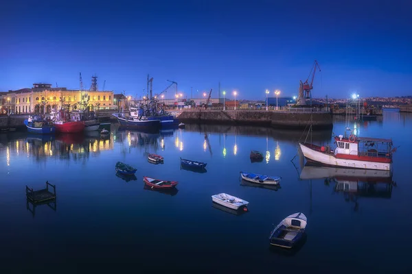 Santurce Port Bei Nacht — Stockfoto