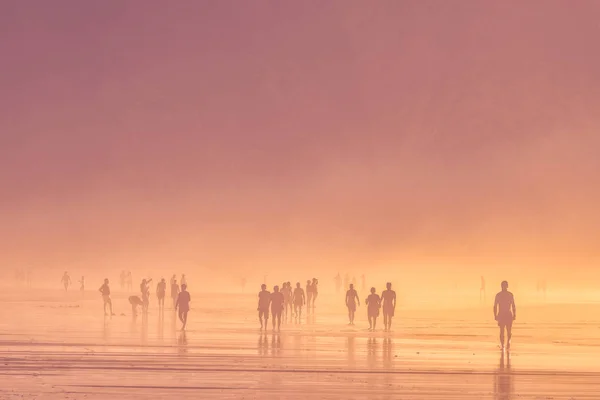 People Walking Beach — Stock Photo, Image