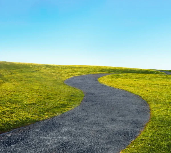 Curve path in s-shape — Stock Photo, Image