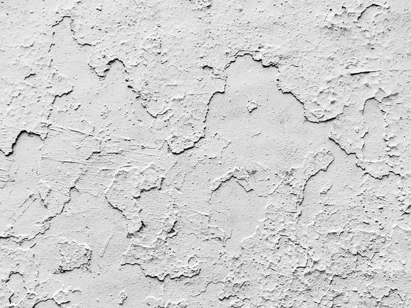 Background of white wall cracked and peeled — Stock Photo, Image