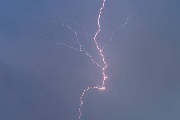 Gewitter Mit Blitzeinschlag — Stockfoto