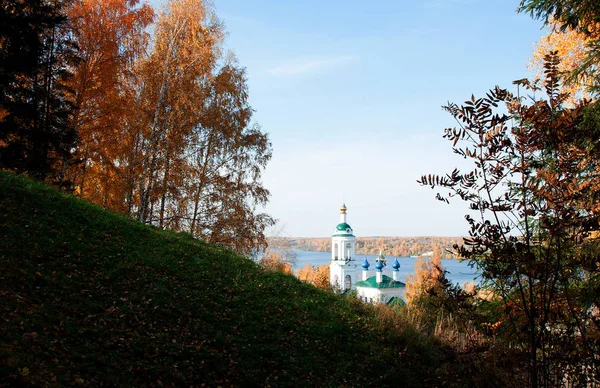Città Ples Sul Fiume Volga Autunno — Foto Stock