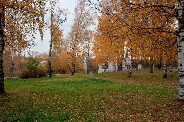 Cidade Ples Rio Volga Outono — Fotografia de Stock