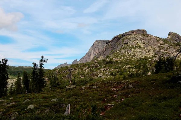 Vista Parque Nacional Ergaki Sibéria — Fotografia de Stock