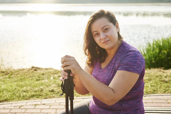 Portrait Athlete Resting Fresh Air — Stock Photo, Image