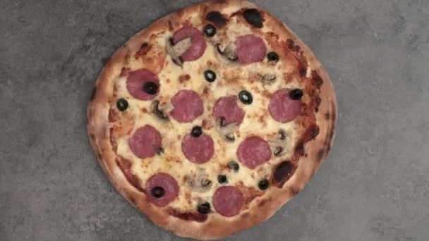 Amis Manger Une Pizza Ensemble Pizzeria — Video