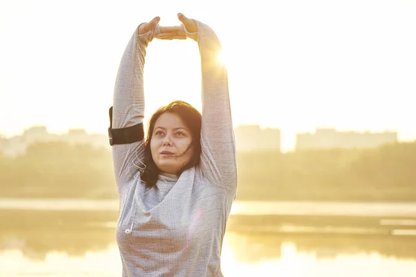 Morning Exercising Surrounded Nature — Stock Photo, Image