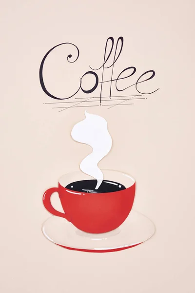 Cup Full Black Coffee — Stock Photo, Image