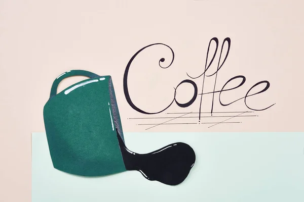 Ovanifrån Café Logotypen — Stockfoto