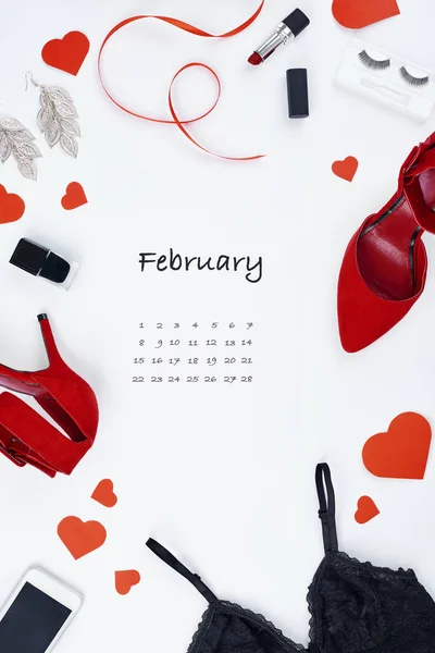 Творческий Календарь Февраль 2019 — стоковое фото