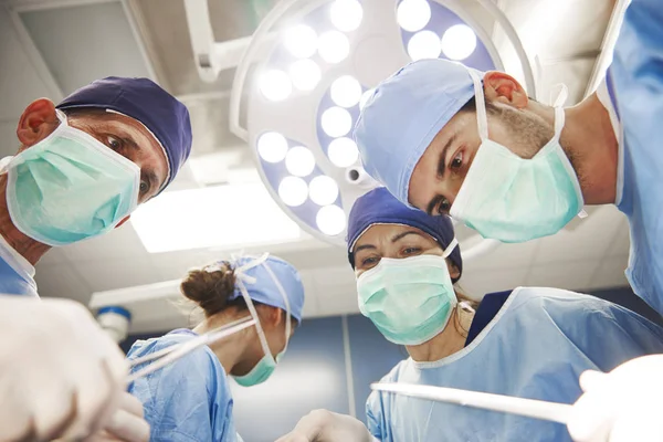 Low Angle View Surgeons Operating Table — Stock Photo, Image