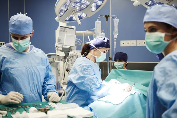 Sala Cirurgia Equipe Cirurgiões — Fotografia de Stock