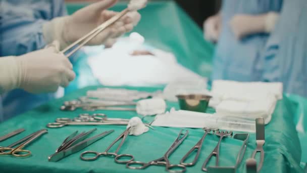 外科医生的基本设备 — 图库视频影像