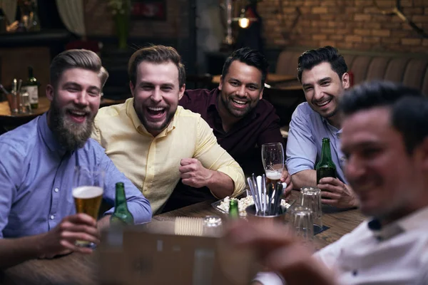 Encontro Com Grupo Amigos Pub — Fotografia de Stock