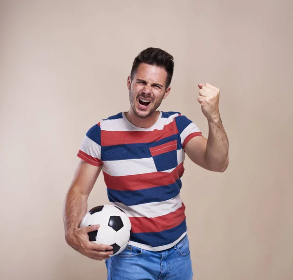 Fan Teleurgesteld Met Soccer Spel — Stockfoto