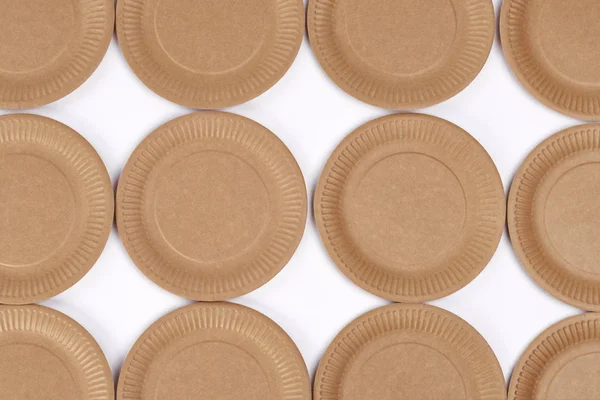 Stack Disposable Paper Plates — Stock Photo, Image