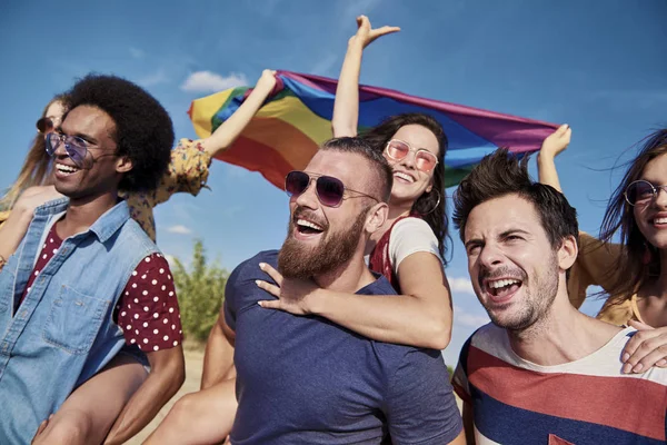 Gruppe Bester Freunde Die Spaß Haben — Stockfoto