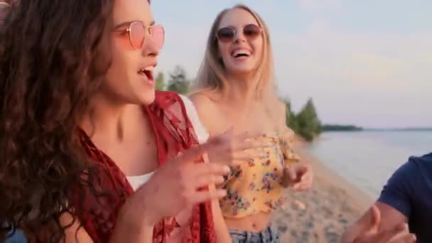 Celebração Verão Com Amigos — Vídeo de Stock