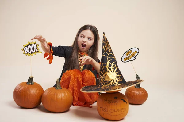 Little Witch Wil Bang Maken — Stockfoto