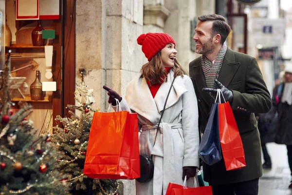 Grand Shopping Pendant Période Noël — Photo