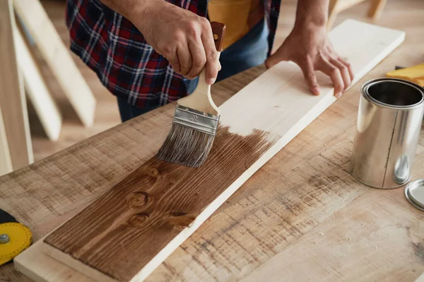 Detail Der Bemalung Der Rohen Platte Mit Einem Fleck — Stockfoto