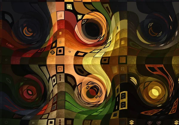 Abstrakt Geometrisk Bakgrund Mönster Med Optisk Illusion — Stockfoto