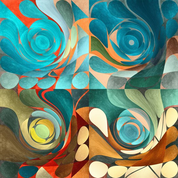 Abstract Geometrical Background. Pattern With Optical Illusion.