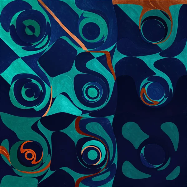 Abstrakter Geometrischer Hintergrund Muster Mit Optischer Täuschung Fliesenkunst Aqua Menthe — Stockfoto