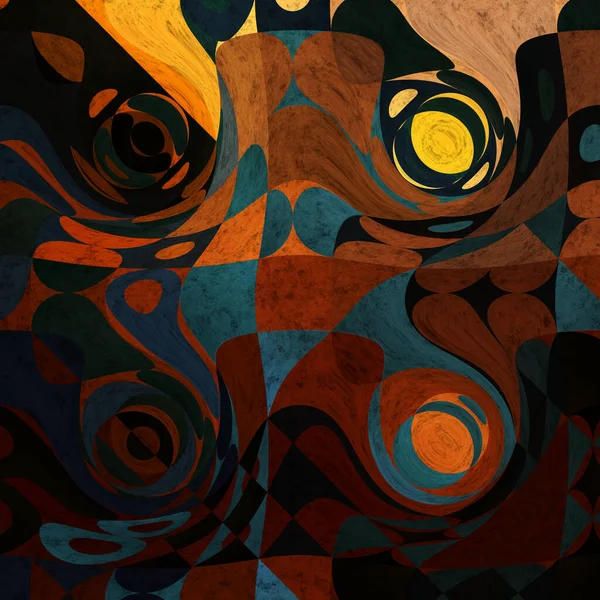 Abstrakter Geometrischer Hintergrund Fliesenkunst Erdfarbenmosaik — Stockfoto