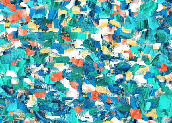 Abstract Geometrical Background from thin digital fibre. Pattern With Optical Illusion. 3d illustration.