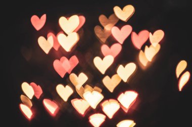 arka plan ile kalpleri ışıklar