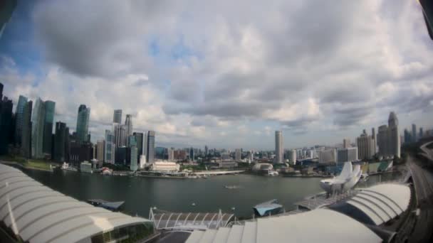 Singapore Marina Bay View Window — Stock Video