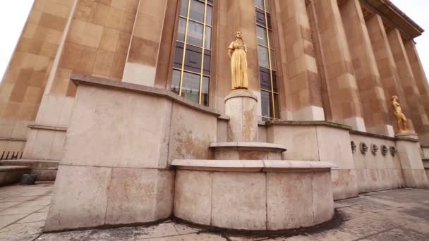 Schüsse Den Straßen Von Paris Frankreich Herbstlandschaften Der Stadt — Stockvideo