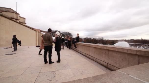 Ruas Tiro Paris França Paisagens Outono Cidade Filmagem De Bancos De Imagens Sem Royalties