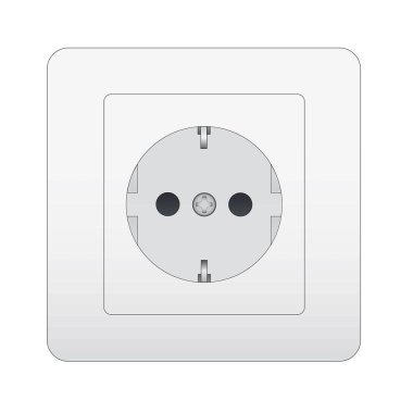 Vektör illüstrasyon izole ev duvar soket üzerindeki beyaz bir arka plan