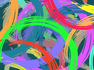 Fırça parmak izleri oluşan renk arka plan vektör çizim