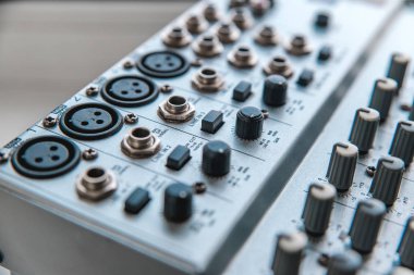 Ses üreticinin analog Mikser fotoğrafı yakın çekim