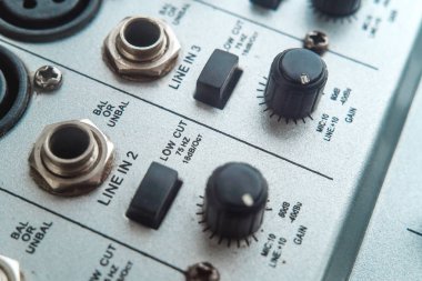 Ses üreticinin analog Mikser fotoğrafı yakın çekim