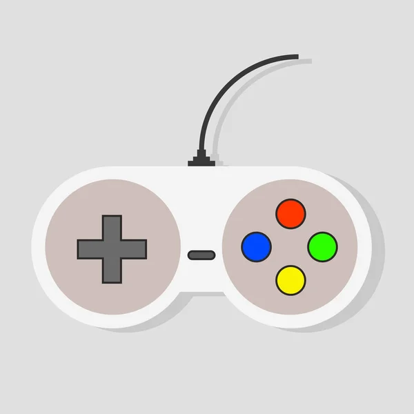 Vektor Illustration Des Gamepads Für Videospiele Auf Weißem Hintergrund — Stockvektor