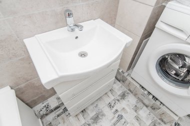 Bir banyo bir lavaboda fotoğraf