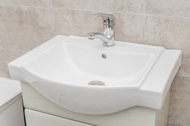 Bir banyo bir lavaboda fotoğraf