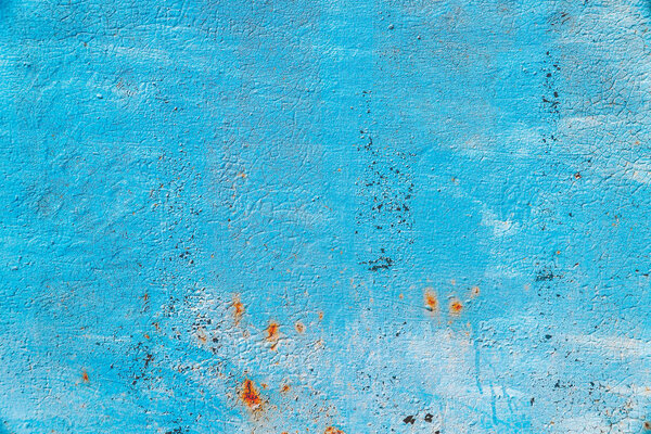 Texture of the blue painted wall