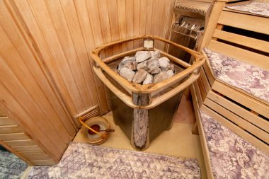 Ahşap bir banyo fotoğrafı