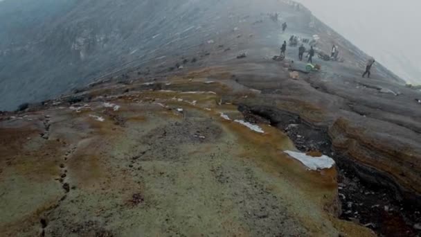 Vídeo Vulcão Alto Com Nuvens Ilha Java Indonésia — Vídeo de Stock