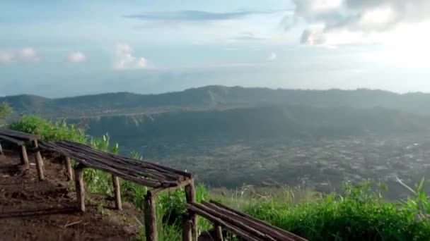 Vídeo Vale Verde Formado Partir Vulcão Muitos Anos — Vídeo de Stock