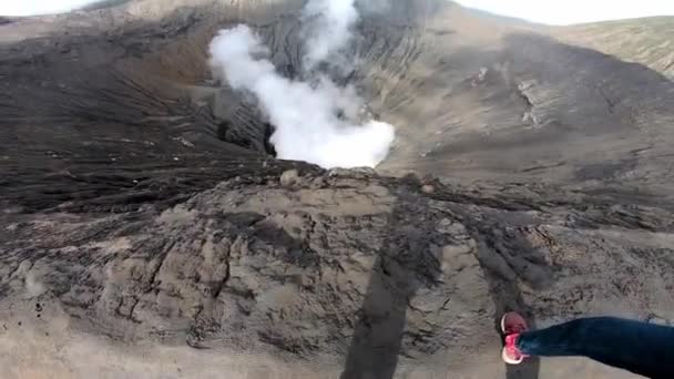 Timelapse Vidéo Cratère Volcan Actif Bromo Sur Île Java Indonésie — Video