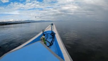 Stenellalongirostris yunusları Bali adasındaki açık denizde sudan atlıyorlar.
