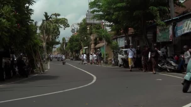 Desa Munggu Kabupaten Badung Bali Indonesia Febrero 2020 Ceremonia Mekotek — Vídeo de stock