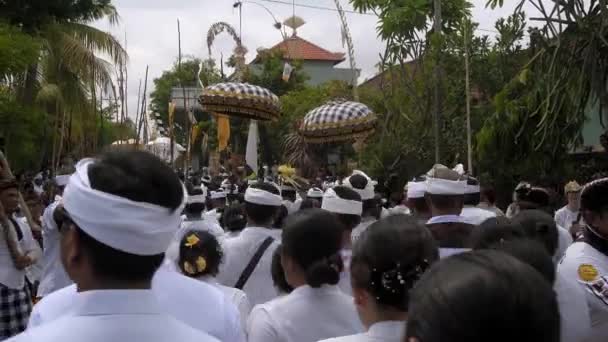 Desa Munggu Kabupaten Badung Bali Indonésia Fevereiro 2020 Cerimônia Mekotek — Vídeo de Stock